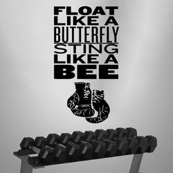 Float Like A Butterfly Sting Like A Bee Muhammad Ali The Great American Boxer Wall Sticker Vinyl Decal Mural Art Decor