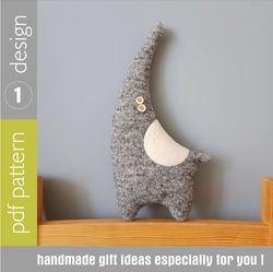 stuffed elephant sewing pattern pdf tutorial in english, soft toy sewing diy, stuffed animal pattern