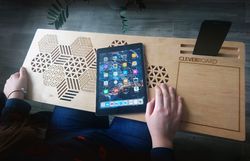 wooden laptop tray macbook stand husband gift docking station laptop organizer laptop table best gifts for dad brother