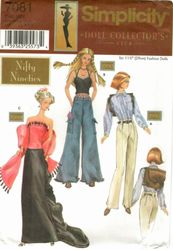 pdf copy sewing pattern simplicity 7081 clothes fo dolls 11 1/2 inch