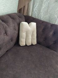 letter pillow m / alphabet pillow / number pillow / soft letters / initial cushion / baby name pillow / decor pillow