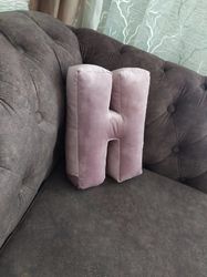 letter pillow h velvet