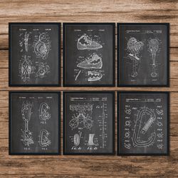 set of 6 climbing patent prints,climbing inventions,climbing patent,rock climbing poster,carabiner,climbing harness