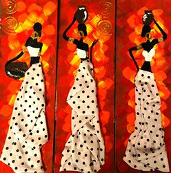 american woman painting black woman original art african woman wall art acrylic