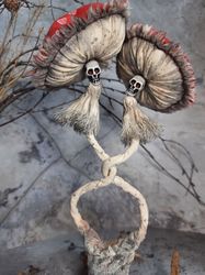 creepy mushroom decor for valentines day mushrooms in love figurine skull mushroom halloween gift gothic valentines