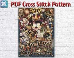 mickey cross stitch pattern / disney cross stitch pattern / mickey mouse cross stitch chart / disney cross stitch chart