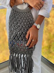 macrame bag, handbag  shopper bag net, summer bag, shopping bag, fashion bag,  eco friendly bag