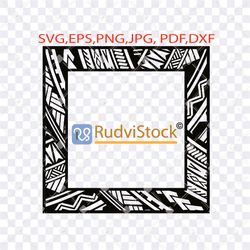 tattoo svg, tribal svg, decorative border svg, band svg, digital download, samoan svg tattoo tribal frame design