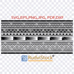 polynesian svg, samoa svg, tattoo svg, tribal svg, decorative border svg, band svg, polynesian band tattoo