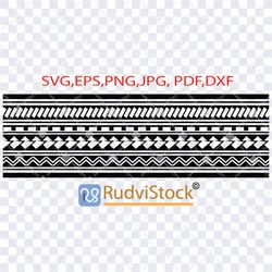 tattoo svg, tribal svg, decorative border svg, band svg, digital download, samoan band tattoo design