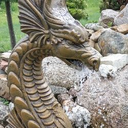 dragon outdoor garden water fountain dragon water spitter