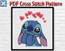 lilo and stitch cross stitch chart / stitch cross stitch pattern / disney stitch pdf cross stitch pattern / instant pdf