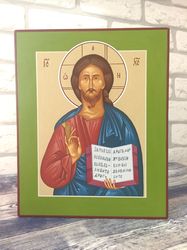 jesus christ | hand-painted icon | pantocrator icon | orthodox icon | christian gift | byzantine icon | holy icon