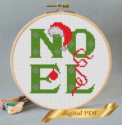 noel pattern pdf cross stitch diy christmas embroidery