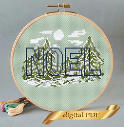 noel pattern pdf cross stitch diy christmas embroidery