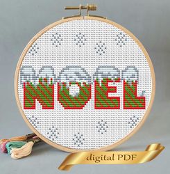 noel pattern pdf cross stitch diy christmas embroidery