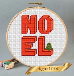 noel pattern pdf cross stitch diy christmas embroidery