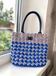 milanobag sapphire crochet bag handbag tote bag bag handmade