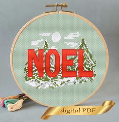 noel pattern pdf cross stitch diy christmas embroidery