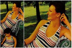 Digital | Vintage Crochet Pattern Halter Dress | Girls Halter Dress | Fashion 1970s | ENGLISH PDF TEMPLATE