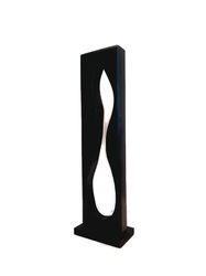 tall dark wooden abstract sculpture "filled void". modern sculpture 20,87/5,91/3.54 inch best gift!