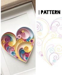 quilling heart - printable pattern for quilling - diy - template