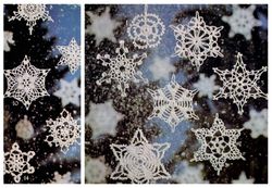 digital | vintage crochet pattern christmas pattern | crochet pattern snowflakes | english pdf template