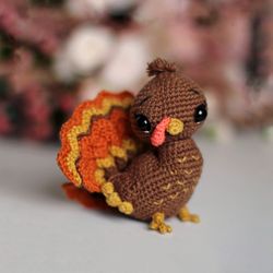 crochet pattern turkey, pdf digital download, diy amigurumi turkey pattern