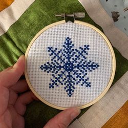 set 5 snowflakes cross stitch patterns, christmas cross stitch pattern, modern cross stitch pattern pdf