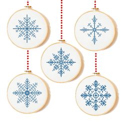 christmas cross stitch patterns, snowflakes cross stitch pattern modern, cross stitch pattern pdf