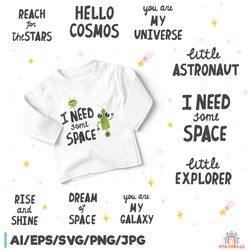 space galaxy lettering display phrases