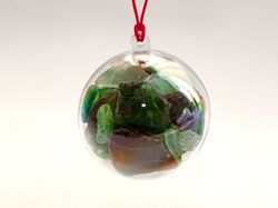 christmas tree toy ball to decorate your home stone sea glass lake baikal