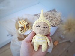 pregnancy gift for first time moms. newborn gift set gender neutral gift basket baby booty with miniature doll.