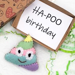 unicorn poop for magical birthday, pocket hug in a box, funny birthday gift, ha-poo birthday