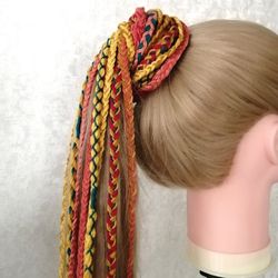 boho hair braids on elastic band | festival hair | 12 braids on hairband | single ended hair extension | boho lifestyle