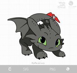 happy dragon toothless, cartoon dragon, how to train dragon svg, night fury svg cut file