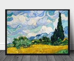 landscape van gogh digital download, van gogh printable art, wall art  famous painting