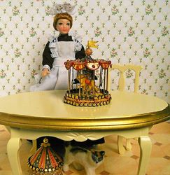 miniature carousel. dollhouse miniature.1:12 .