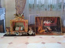 miniature theater of cats.1:12 scale.