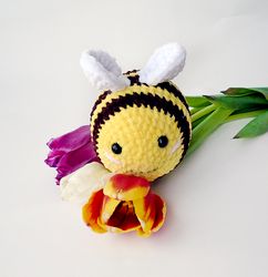 bee plush toy bumblebee plush toy stuffed animal toy handmade crochet toy