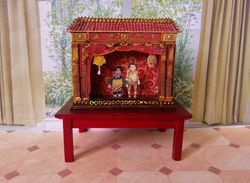 miniature puppet theater for doll houses.1:12 scale.