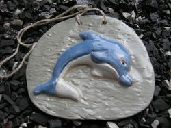 ceramic wall hangings. ceramic plaque dolphin handmade christmas tree toy