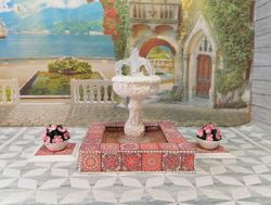 miniature fountain. fountain for the collection of dolls.