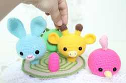 Educational Game For Baby Learn Color Crochet Pattern Pdf In English Diy Montessori Toy Amigurumi Soft Toy