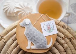 dog tea bag.  set - 12 pcs. shaped tea bags.