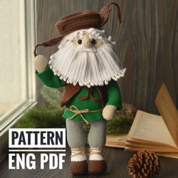 grandfather, kind house brownie, pdf english crochet pattern