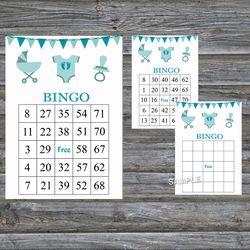 baby carriage bingo cards,baby carriage bingo game,baby carriage printable bingo,60 bingo cards,instant download--172