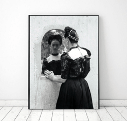 frida kahlo wall art, black frida kahlo photo printable digital download, feminist poster