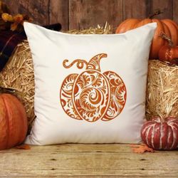 thanksgiving pumpkin machine embroidery design 3 sizes digital files