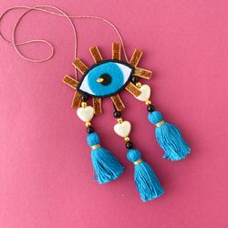 cute car accessories for woman, evil eye charm, car mirror hanging accessories, evil eye car charm, new car gift